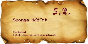 Sponga Márk névjegykártya