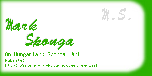 mark sponga business card